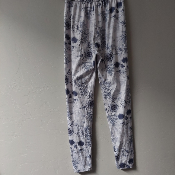 Sissycos‎ Leggings Women Sugar Skull Floral Printed  Ultra Soft  Stretchy - Picture 2 of 9